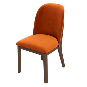 English Elm Ashcroft Furniture - Kaitlyn  Burnt Orange Velvet Dining Chair (Set Of 2)