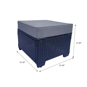 English Elm Outdoor 7-Piece Pe Rattan Patio Furniture Set With Cushions & Coffee Table For Stylish Relaxation W213S00046-GIGA