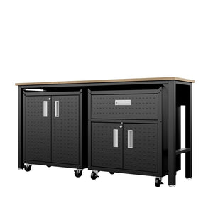 Manhattan Comfort Fortress Modern Garage Set Charcoal Grey 15GMC-CH