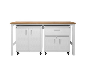 Manhattan Comfort Fortress Modern Garage Set White 15GMC-WH