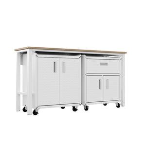 Manhattan Comfort Fortress Modern Garage Set White 15GMC-WH