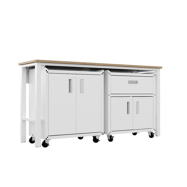 Manhattan Comfort Fortress Modern Garage Set White 15GMC-WH