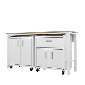 Manhattan Comfort Fortress Modern Garage Set White 15GMC-WH