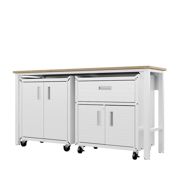 Manhattan Comfort Fortress Modern Garage Set White 15GMC-WH