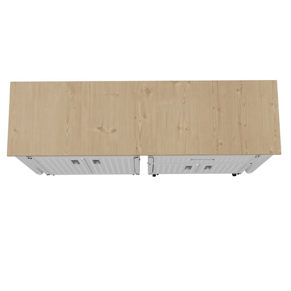 Manhattan Comfort Fortress Modern Garage Set White 15GMC-WH