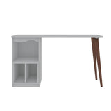 Manhattan Comfort Hampton Mid-Century Modern Desk White 15PMC1