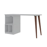 Manhattan Comfort Hampton Mid-Century Modern Desk White 15PMC1