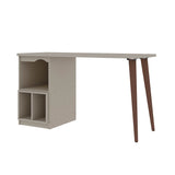 Manhattan Comfort Hampton Mid-Century Modern Desk Off White 15PMC6