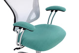 OSP Home Furnishings Gianna Task Chair White/Linen Turquoise