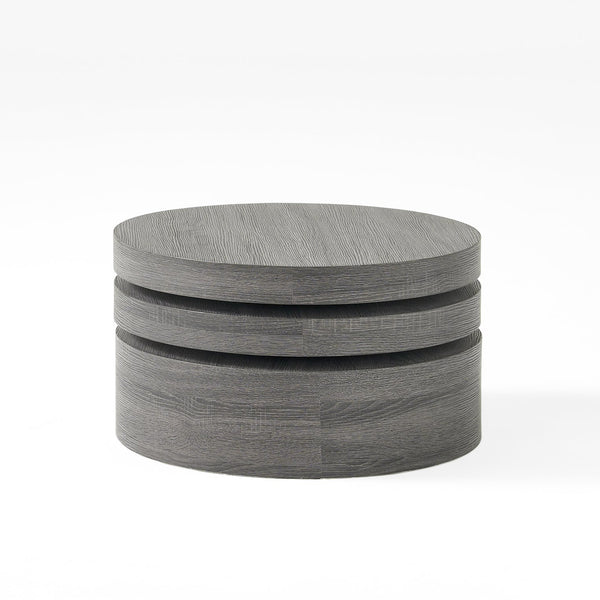 English Elm Christopher Knight Home® - MODERNESQUE Oval Rotating Coffee Table with 3-Tier Swivel Surfaces, Plywood Build, Sleek Modern Functionality Black N758P245072B