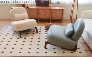 English Elm Cute Faux Leather Armless Accent Chair Solid Wood Legs Cushioned Seat Modern Blue W2105P440973