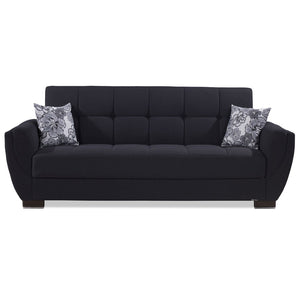 English Elm Primenest Skyhaven Convertible Upholstered Sofabed With Storage For Small Spaces & Guests, Black B030P286504-GIGA