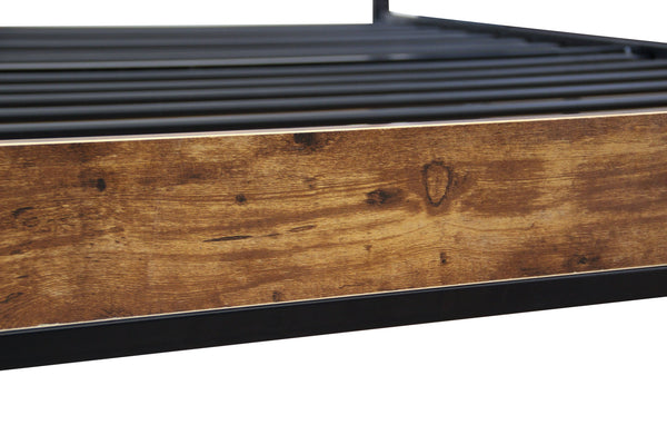 English Elm Twin Twin Size Metal Bed Frame — Sturdy Steel Platform, Modern Quiet Design, No Box Spring Needed Black 48 L x 18.9 W x 4.9 H W2297P241217