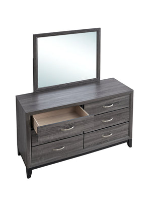 English Elm Glasgow Five-Drawer Chest with Dovetail Construction and Smooth Glides for Ample Organized Storage Gray 36 L x 60 W x 19 H B078P349540