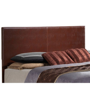 English Elm Rustic Light Brown Full Bed with Durable PU Frame, 47H x 57W x 81D in, Cozy Finish, Fits Multiple Mattresses B078108078
