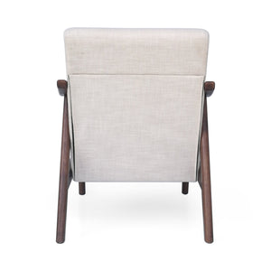 English Elm Christopher Knight Home® - Mid-Century Tufted Accent Chair with Bent-Wood Arms, Polyester Upholstery, Retro Elegance for Living Room Beige 63831.00BGE