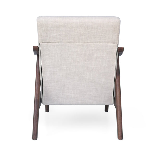 English Elm Christopher Knight Home® - Mid-Century Tufted Accent Chair with Bent-Wood Arms, Polyester Upholstery, Retro Elegance for Living Room Beige 63831.00BGE