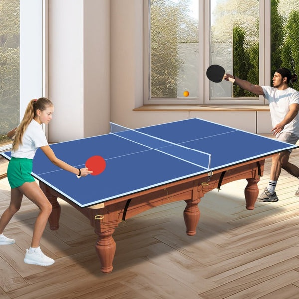 English Elm 8.5ft Regulation Ping Pong Conversion Top Foldable Mdf Surface for Game Rooms Blue W1408P401724