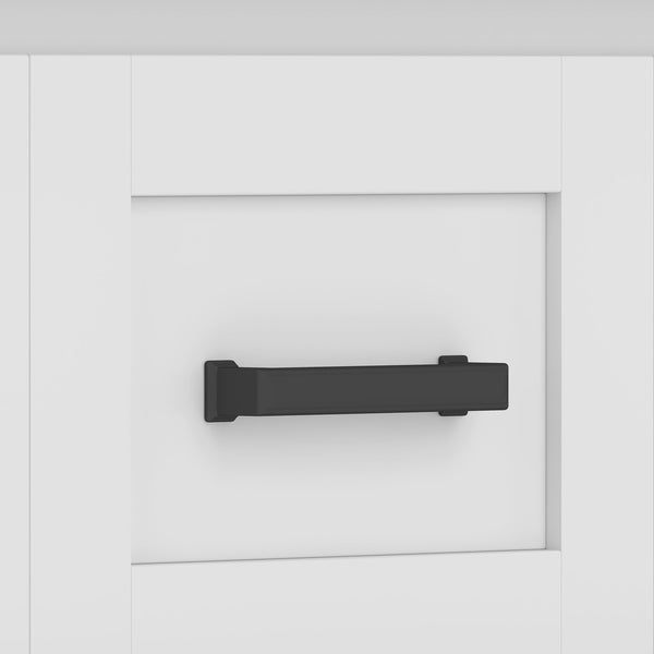 English Elm VIBE Hall Tree with Bench and Cabinets for Entryway — Adjustable Shelves, Drawers, Sturdy MDF Organizer White SJ000139AAK