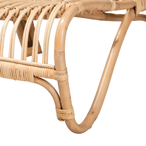 English Elm Modern Handcrafted Rattan Accent Chair Woven Lattice Boho Seating for Living Room B2750P467681