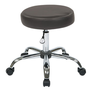 OSP Home Furnishings Pneumatic Saddle Stool Ergonomic Height Adjustable Seat for Drafting Lab Studio Work Dillon Graphite ST428V-R111