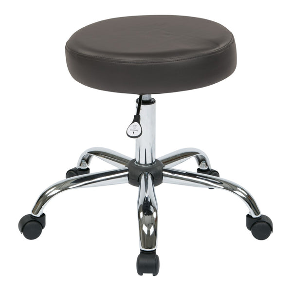 OSP Home Furnishings Pneumatic Saddle Stool Ergonomic Height Adjustable Seat for Drafting Lab Studio Work Dillon Graphite ST428V-R111