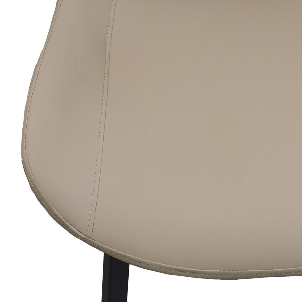 English Elm Tan Pu Leather Dining Chair Set Of 2 - Modern Ergonomic Seating For Kitchen, Restaurant & Living Rooms T3967P389590-GIGA