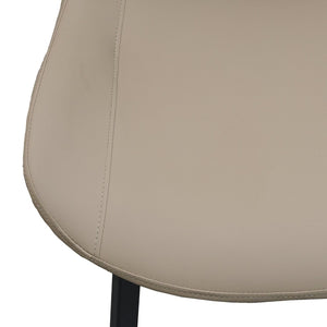 English Elm Tan Pu Leather Dining Chairs Set Of 4 - Modern Ergonomic Design, Durable Metal Legs For Versatile Use T3967P389577-GIGA