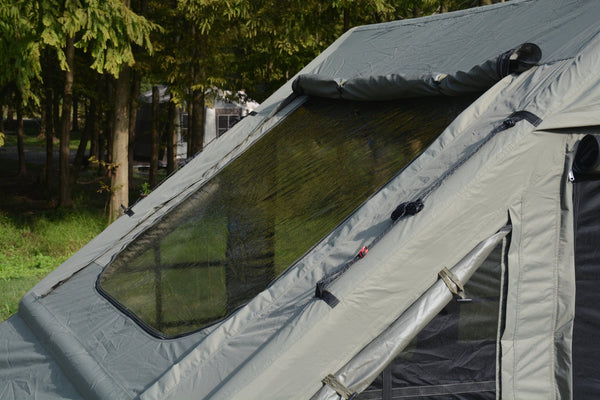 English Elm Inflatable Glamping Tent 4 Season Waterproof Air Beam Frame Shelter for 4 to 6 Persons Army Green W640P244860