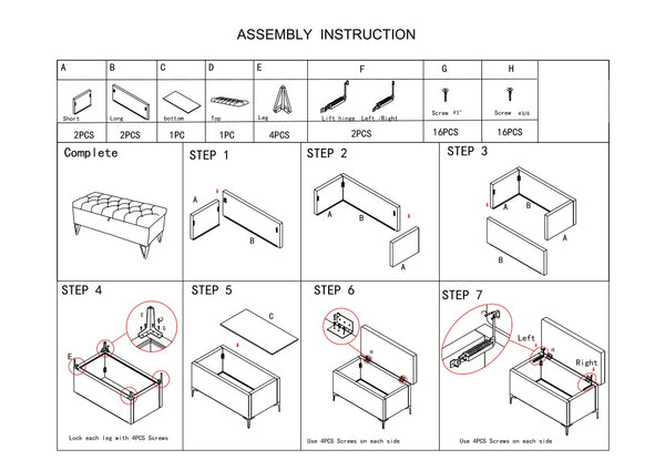 English Elm Upholstered Velvet Storage Bench 38.5"L x 17.8"W Contemporary Light Beige Seat with Gold Stainless Legs and Hidden Compartment for Entryway Bedroom Foot of Bed W2082P176730
