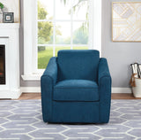 OSP Home Furnishings Cassie Swivel Arm Chair Navy