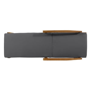 English Elm Christopher Knight Home® - JASON Chaise Lounge Crafted of Durable Acacia Wood with Adjustable 5-Position Recline and Easy-Clean Cushions Grey 71374.00DGRY