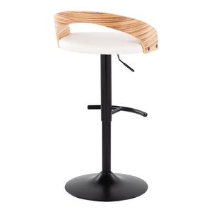 English Elm Adjustable Swivel Barstools Set of 3 Chrome Base Natural Wood Green Fabric Seat Black,White B202S02027