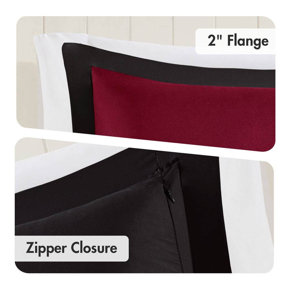 English Elm 2 Pieces Twin Waffle Knit Chenille Comforter Set with Plush Sherpa Reversible Cozy Bedding Ensemble Red+Black 16.93 L x 12.2 W x 4.33 H B035P381305