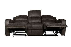 English Elm Recliner Loveseat with Manual Side Handle, Horizontal & Vertical Tufting, Plush Square Arms for Luxury Relaxation Smoke 80 L x 30 W x 26 H B089P240527