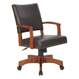 OSP Home Furnishings Deluxe Wood Bankers Chair Espresso