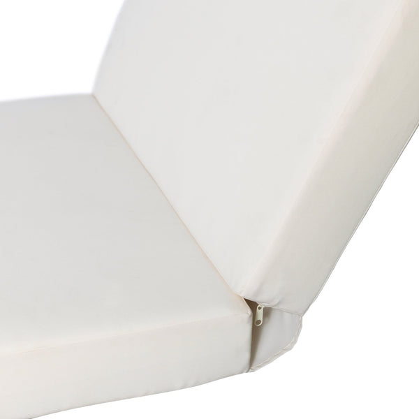 English Elm Christopher Knight Home® - BROADWAY/IAN Cream Chaise Lounge Cushion (Three Folds) – Weather-Resistant Foam Lined Comfort, 27"x76.75" N770P208317C