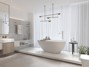 English Elm 60" Oval Acrylic Freestanding Soaking Tub Glossy White Spa Bath with Pop-up Drain Matte White W1920P385611