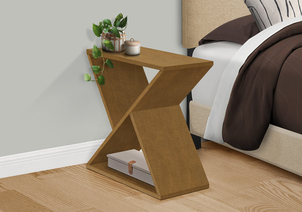 English Elm Accent Table - Contemporary Taupe-Brown Veneer, Narrow Side Table For Small Spaces & Stylish Storage B2710P219485