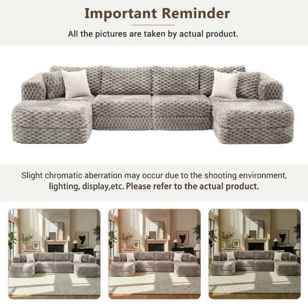 English Elm Swivel Barrel Accent Chair Chenille Tufted Round Club Seat for Living Room Lounge Grey N719S002360E