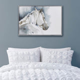 INK+IVY Derby Lodge/Cabin Hand Embellished Horse Framed Canvas Wall Art II95C-0157 Blue