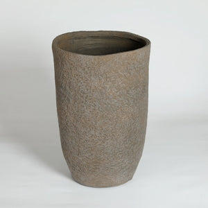 English Elm Round Concrete Sculptural Planter Duo Handcrafted Porous Finish Patio Garden Home W347P465319