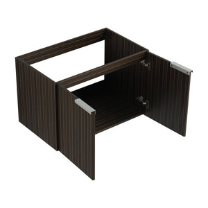 English Elm 30 Inch Silver-Brown Stripe Wall-Mounted Vanity with Mid-Edge Resin Sink, Soft-Close Doors, Ample Storage W999P204951