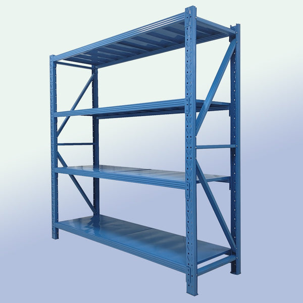 English Elm Four-tier Powder-coated Steel Shelving Unit with Adjustable Rack for Garage Storage W3752S00012