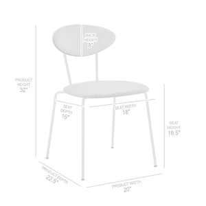 English Elm Savara Modern Gray Fabric Dining Chairs With Black Metal Legs - Set Of 2 For Stylish Comfort B2736P354312-GIGA