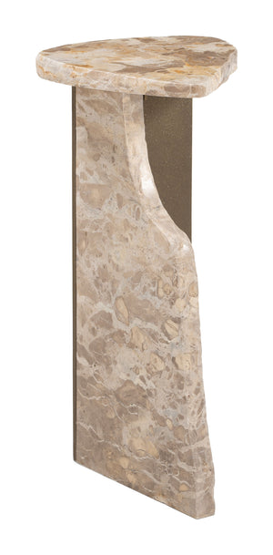 Zuo Modern Surya Modern Side Table With Marble And Iron Finish - Stylish Accent For Living Rooms And Bedrooms Beige Natural Marble,Iron 110605-zuo-modern