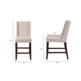 Madison Park Brody Modern/Contemporary Wing Counter Stool MP104-0040 Cream