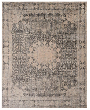 Unique Loom Asheville Rockwell Machine Made Border Rug Gray, Beige/Ivory 8' 0" x 10' 0"