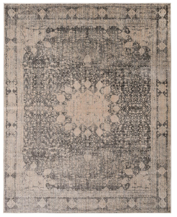 Unique Loom Asheville Rockwell Machine Made Border Rug Gray, Beige/Ivory 8' 0" x 10' 0"