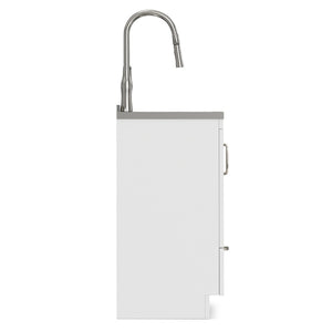 English Elm Darwin Stainless Steel Utility Sink with Shaker Cabinet for Laundry and Garage B136P427210